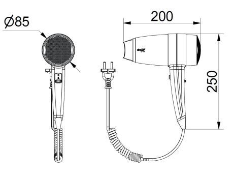 Sèche-cheveux en ABS 1800 w pour hôtel - 77742759-411244127.jpg