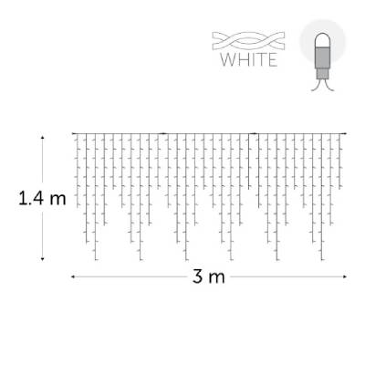3 x 1.4 m - 300 leds blanches - sans alimentation