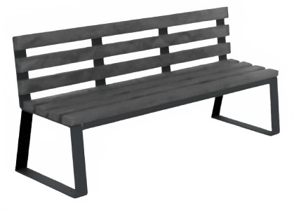 Banc sans dossier en plastique recyclé - 3 places - L1800 x P.535 x H.410 mm - 78427434-582411285.jpg