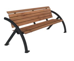 Banquette en acier et compact HPL – 3 places - Effet Lames - Structure anthracite - L.1800 x P.625 x H.440 mm - Coloris au choix - 79121717-732775366.jpg