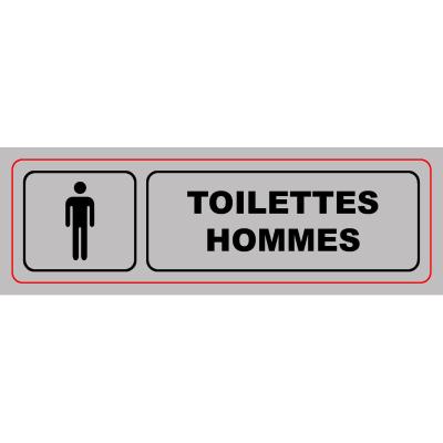 Panneau PVC adhésif - 170x50 mm - toilettes hommes