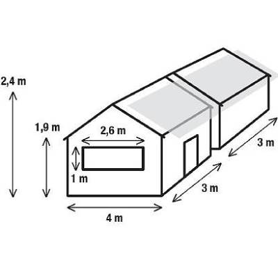 Kiosque Twin 4x6m²