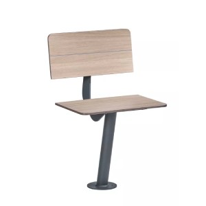 Avec dossier - Anthracite / Chêne clair