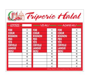 Triperie Halal : 40 x 50 cm 