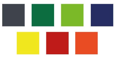 Couleurs disponibles selon options