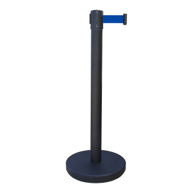 Poteau Noir / Sangle Bleu