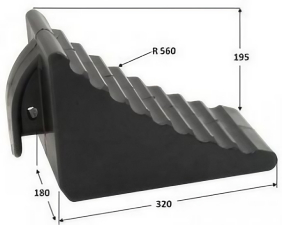 Cale C en caoutchouc