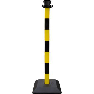 Poteau ABS monobloc 1m base lestée ou à lester - noir/jaune