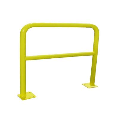 Barrière de sécurité jaune acier 2000mm avec platine