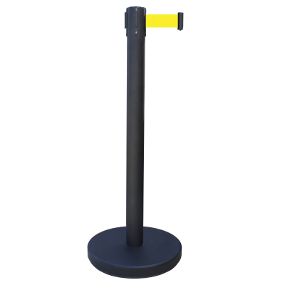 Poteau Noir / Sangle Jaune