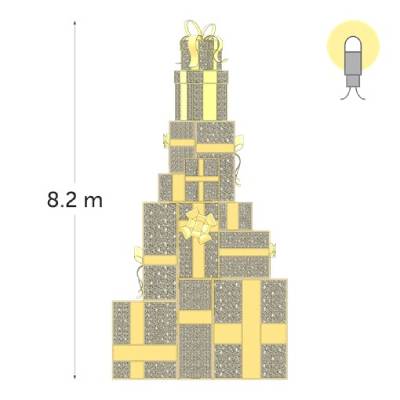 leds blanc chaud - doré - 8.2 m