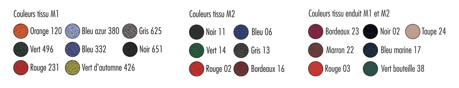 Nuanciers : (A valider lors de la commande)