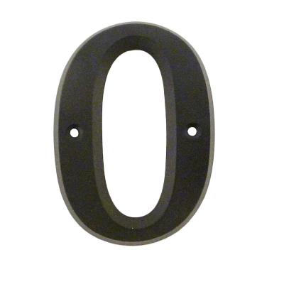 Chiffre n°0 à clouer en zamak noir