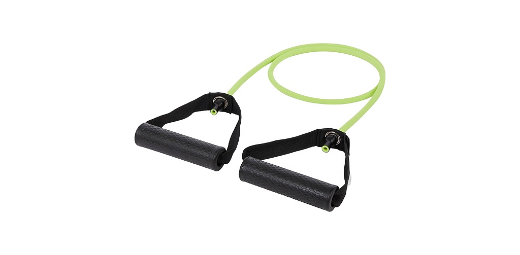 Tube élastique de fitness avec poignée - Longueur 1.16 m - 5 niveaux de résistance  - 87642372-282922944.jpg