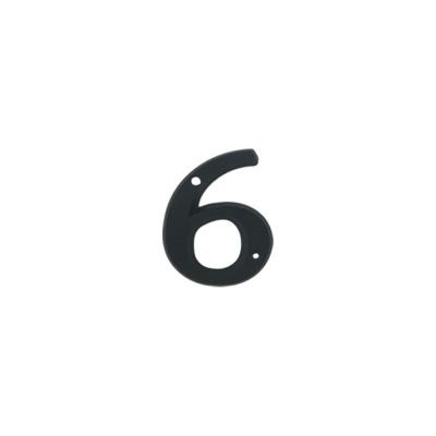 Chiffre n°6 à clouer en zamak noir