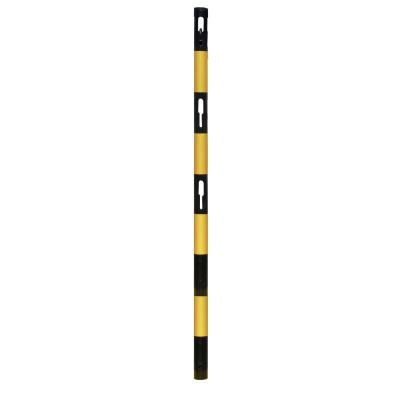 Poteau acier base à sceller 1m50 - 3 niveaux - noir/jaune