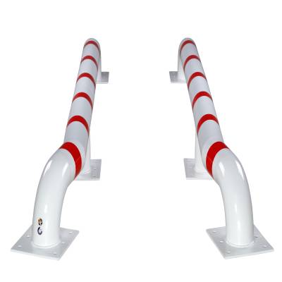 Guide roues pour poids lourds en acier - Rouge/Blanc