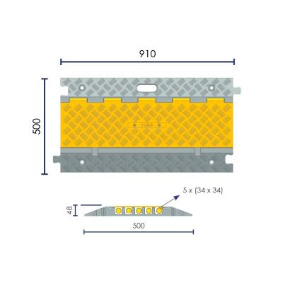 Schéma - Passe-câbles à capot modulaire