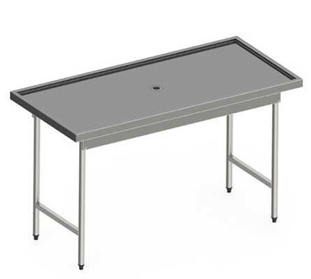 Table de tri à pieds ronds démontables