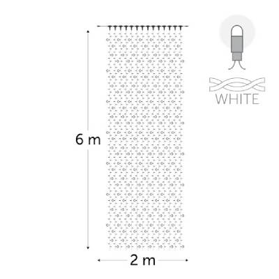 leds blanches - fil blanc (sans alimentation)
