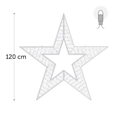  leds blanches - 120 x 110 cm