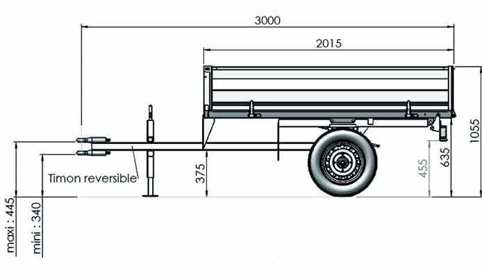 Remorque à basculement hydraulique pour tracteur – 18 à 40 CV – Charge utile 1000 kg - 91254229-841169322.jpg