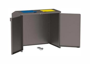 avec tôle de fond <br> Trappes jaune et bleue