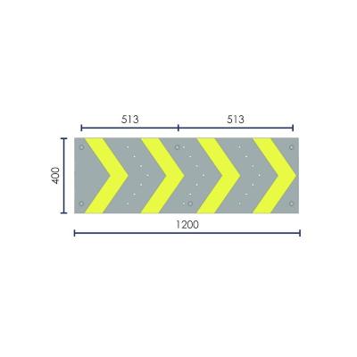 Schéma - Flèche signalisation de virage et parking noir/jaune