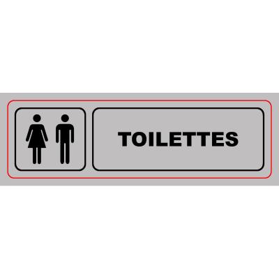 Panneau PVC adhésif - 170x50 mm - toilettes