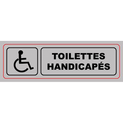 Panneau PVC adhésif - 170x50 mm - toilettes handicapés