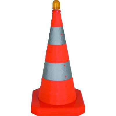 Cône de signalisation pliable lumineux en polypropylène - 620mm