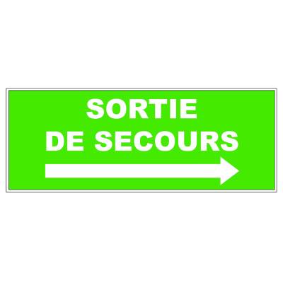 Sorties de secours flèche droite