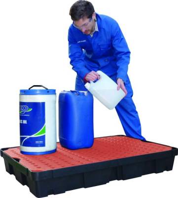 Plateau de rétention 100 L avec caillebotis