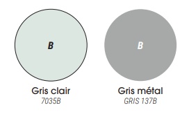Coloris structure standards<br>Autres coloris disponibles sur demande