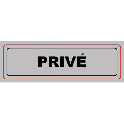 Panneau PVC adhésif - 170x50 mm - privé