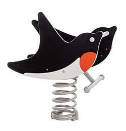 Modèle : Oiseau<br>Ressort hélicoïdal : Ø 200 mm<br>Tube section : Ø 20 mm - hauteur 400 mm