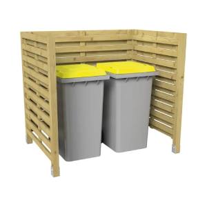 Cache conteneur double en bois - Capacité 2x 360L - L.2800 x P.1180 x H.1440 mm – Sur Platines - 97751742-227184714.jpg