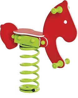 Modèle 3 : Poney<br>Ressort hélicoïdal : Ø 170 mm<br>Tube section Ø 18 mm - Hauteur 360 mm