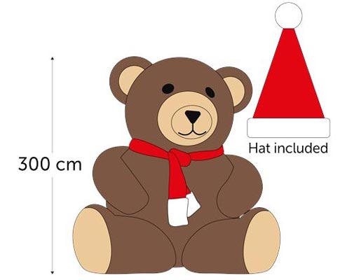 Hauteur : 300 cm <br> Coloris : Brun 