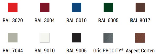 Corps et couvercle peints sur zinc selon nos coloris