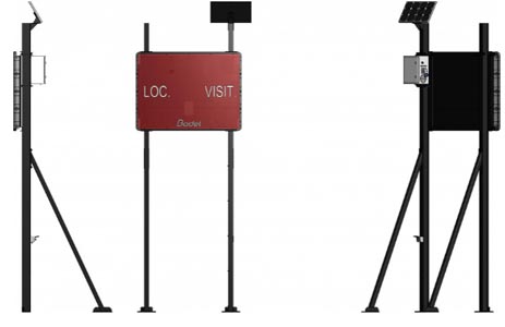 Marquages : LOCAUX / VISITEURS en alimentation solaire