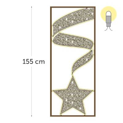 leds blanc chaud - 155 x 65 cm