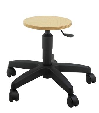 Tabouret réglable sur roulettes