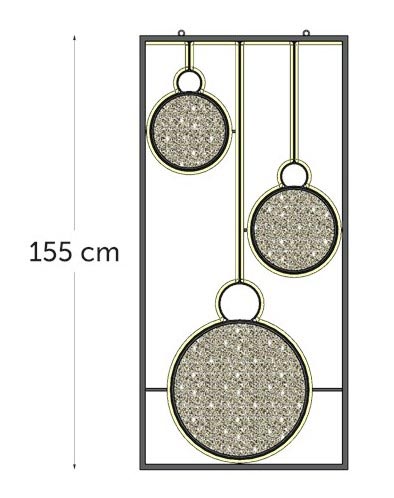 H.155 x L.75 cm