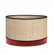 Abat-jour en raphia et coton