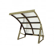 Abri vélos en bois - Capacité : de 5 à 10 vélos - Toiture en PMMA blanc - L.2230 à 4360 x P.2350 x H.2350 mm