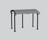 Abri camping car avec toit en métal - Dim. L3100 x P2800 x H2500 mm - Sur platines