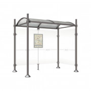 Abri bus à bardage latéral