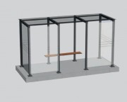 Abri bus avec banquette