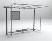 Abri bus métallique